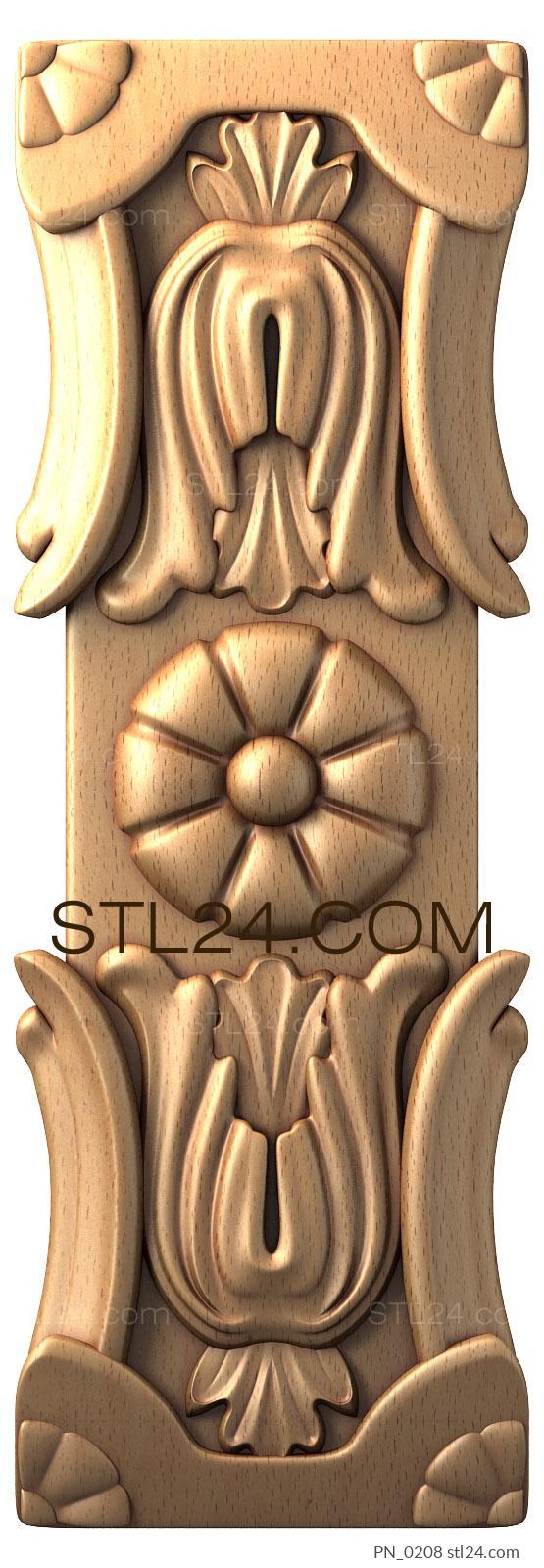 Square panels (PN_0208) 3D models for cnc