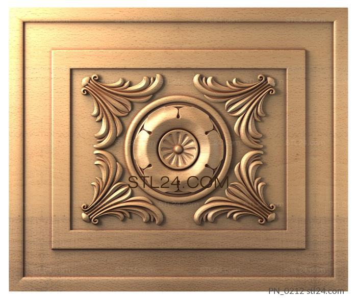 Square panels (PN_0212) 3D models for cnc