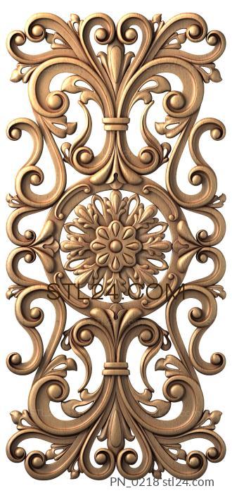 Square panels (3d model of carved panel, stl, for CNC, PN_0218) 3D models for cnc