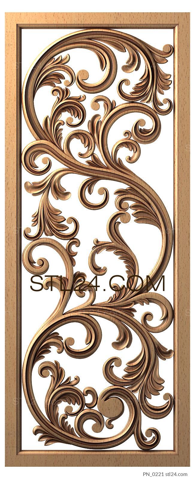 Square panels (PN_0221) 3D models for cnc
