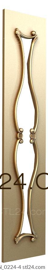 Square panels (PN_0224-4) 3D models for cnc