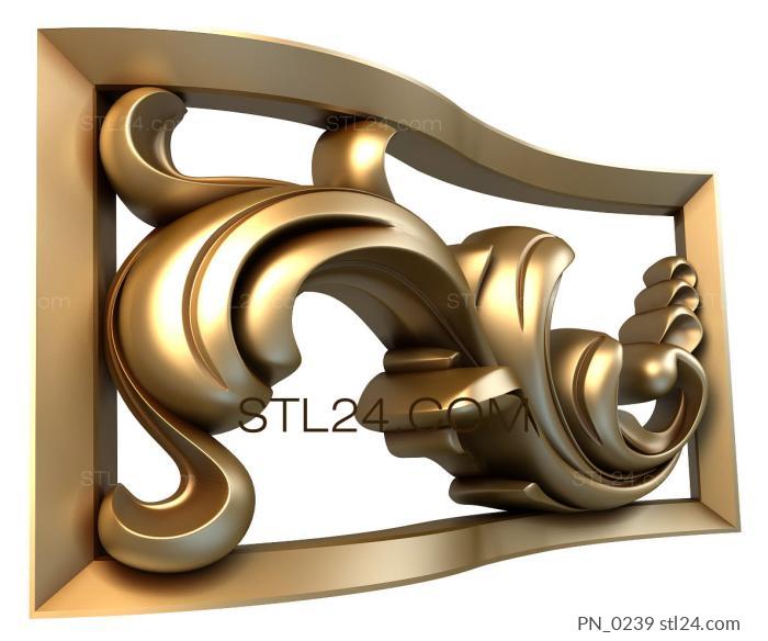 Square panels (PN_0239) 3D models for cnc