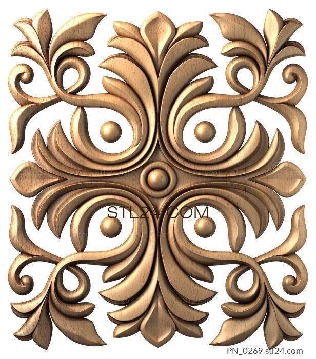 Square panels (PN_0269) 3D models for cnc