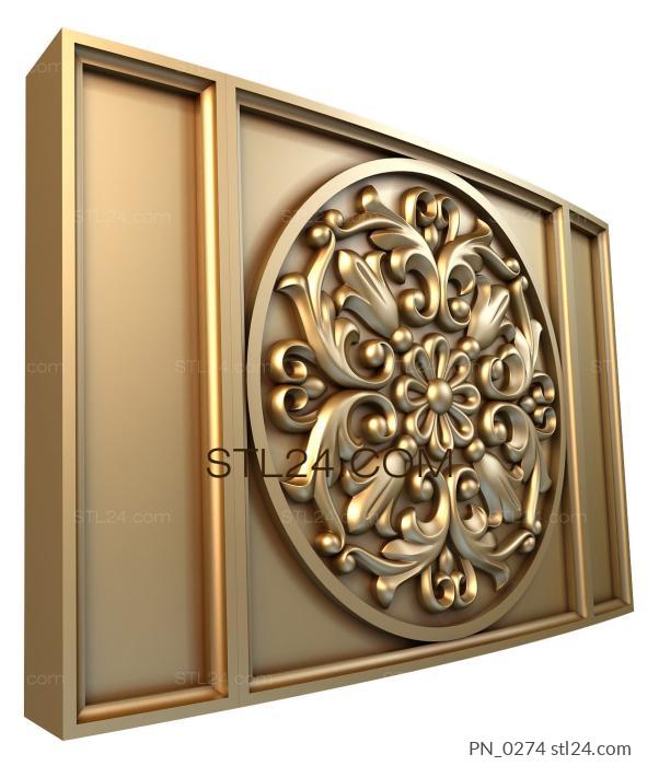 Square panels (PN_0274) 3D models for cnc