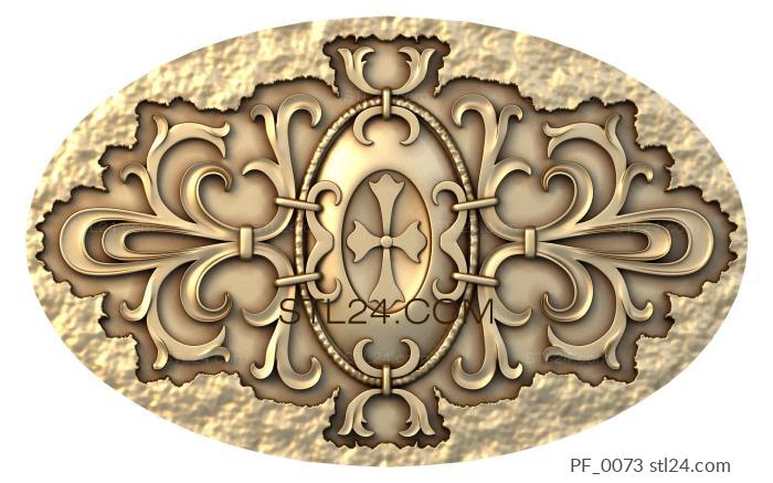 The panel is figured (Palace seal, PF_0073) 3D models for cnc