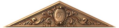 The panel is figured (Monogrammed locket, PF_0108) 3D models for cnc