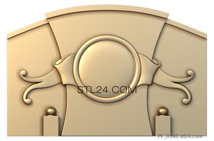 The panel is figured (Commemorative medallion, PF_0143) 3D models for cnc