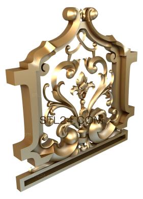The panel is figured (Flower box, PF_0153) 3D models for cnc