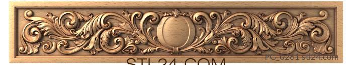 Horisontal panel (PG_0261) 3D models for cnc