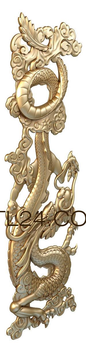 Art panel (Chinese dragon, PD_0012) 3D models for cnc
