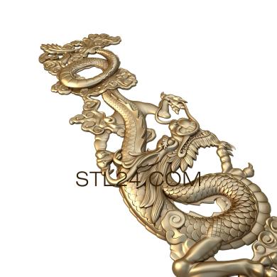 Art panel (Chinese dragon, PD_0012) 3D models for cnc