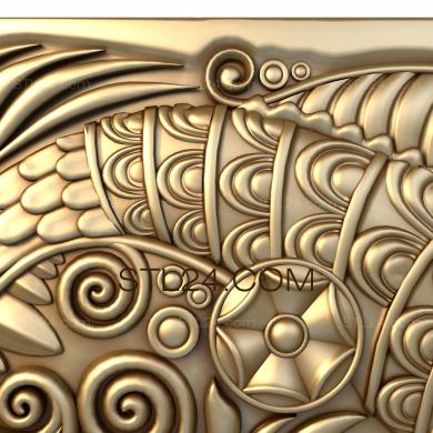 Art panel (Fabulous fish, PD_0042) 3D models for cnc