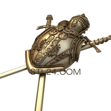 Art panel (The armor, PD_0043) 3D models for cnc