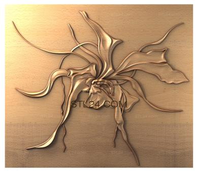 Панно (Орхидея, PD_0054) 3D модель для ЧПУ станка