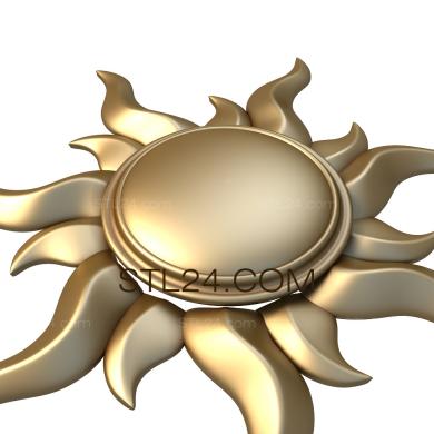 Панно (Солнце, PD_0063) 3D модель для ЧПУ станка