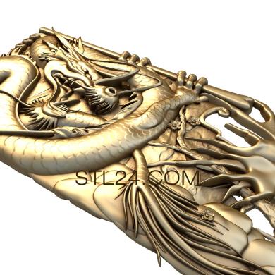 Панно (Страшный дракон, PD_0075) 3D модель для ЧПУ станка