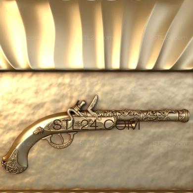 Art panel (Vintage pistol, PD_0093) 3D models for cnc