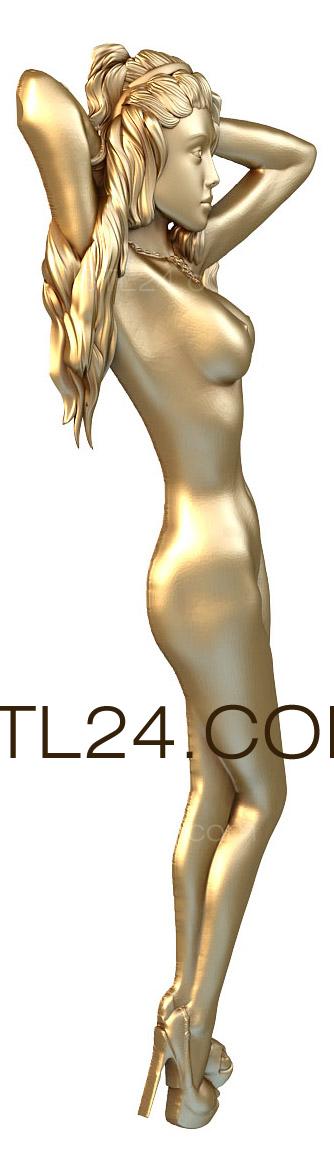 Панно (Девушка на шпильках, PD_0098) 3D модель для ЧПУ станка