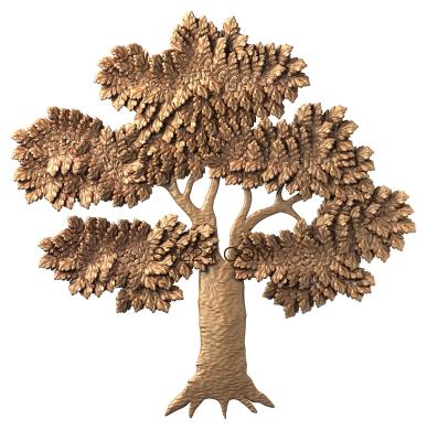 Art panel (Tree, PD_0150) 3D models for cnc
