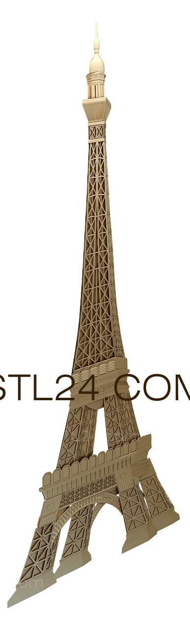Art panel (Eiffel tower, PD_0151) 3D models for cnc