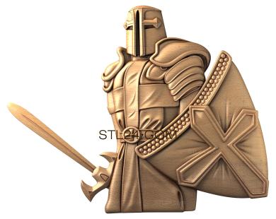 Art panel (The iron knight, PD_0157) 3D models for cnc