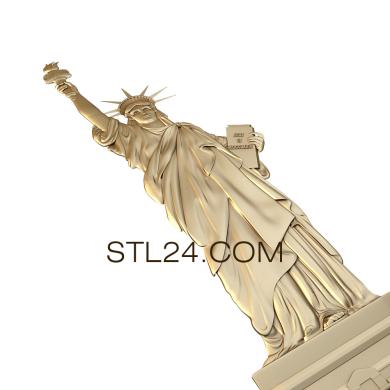 Art panel (Statue of liberty, PD_0158) 3D models for cnc