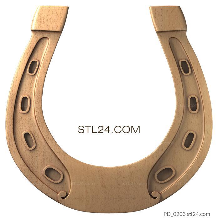 Art panel (Happy horseshoe, PD_0203) 3D models for cnc