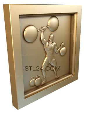 Art panel (Strongman, PD_0216) 3D models for cnc