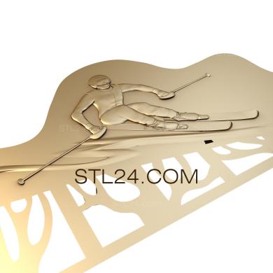 Art panel (Slalom, PD_0225) 3D models for cnc