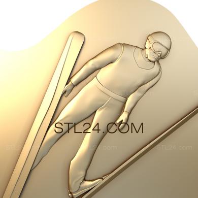 Art panel (Ski slalom, PD_0227) 3D models for cnc