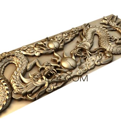 Art panel (Chinese dragons, PD_0234) 3D models for cnc