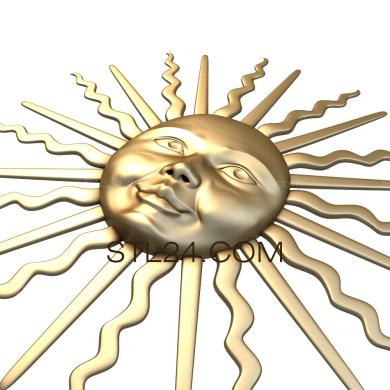 Art panel (Strict sun, PD_0238) 3D models for cnc