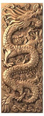 Art panel (The evil dragon, PD_0258) 3D models for cnc