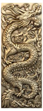 Art panel (The evil dragon, PD_0258) 3D models for cnc