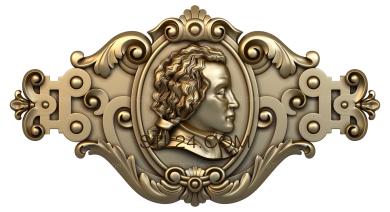 Медальон с мужским профилем
