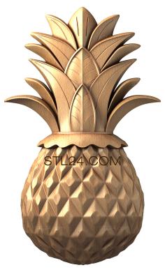Art panel (A pineapple, PD_0281) 3D models for cnc