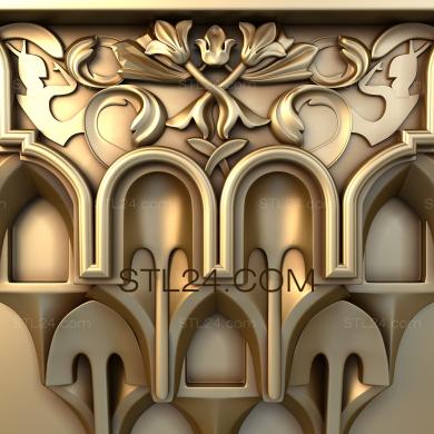 Art panel (Carved niches, PD_0289) 3D models for cnc