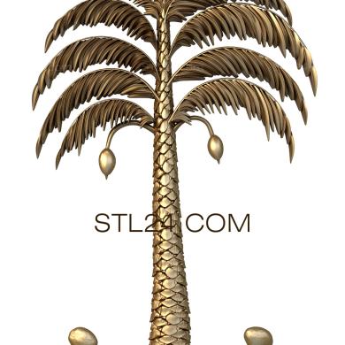 Панно (Пальма и кокосы, PD_0316) 3D модель для ЧПУ станка
