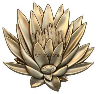 Art panel (Lotus flower, PD_0335) 3D models for cnc
