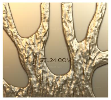 Панно (Ветки дерева, PD_0346) 3D модель для ЧПУ станка