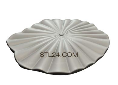 Art panel (Lotus leaf, PD_0354) 3D models for cnc