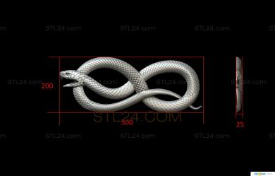 Панно (Змея, PD_0371) 3D модель для ЧПУ станка