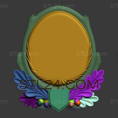 Art panel (Branches on the locket, PD_0372) 3D models for cnc