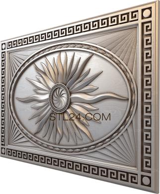 Art panel (Carved box with the sun, PD_0432) 3D models for cnc