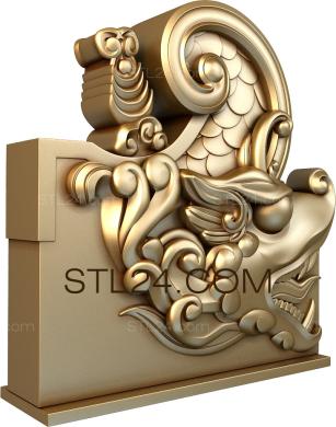 Art panel (Dragon's head, PD_0433) 3D models for cnc