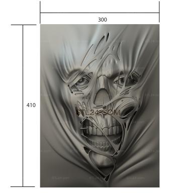 Art panel (Death, PD_0452) 3D models for cnc