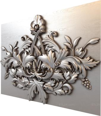 Art panel (Mistletoe bouquet, PD_0455) 3D models for cnc