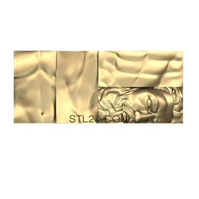 Art panel (Collage of torso pieces, PD_0495) 3D models for cnc