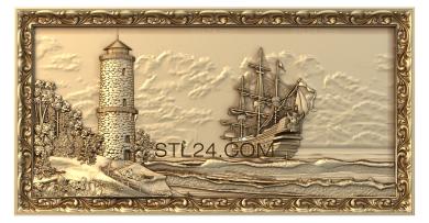 Art pano (Lighthouse ship frame, PH_0013-1) 3D models for cnc