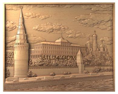Панно художественные (Кремль, PH_0024) 3D модель для ЧПУ станка